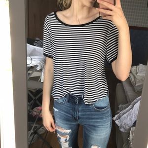 Black and White Striped T Shirt